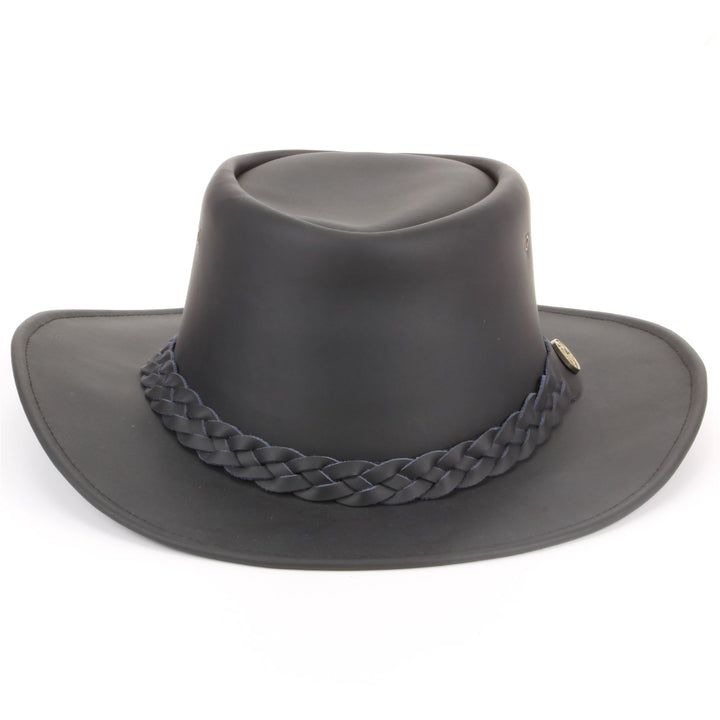 Genuine Leather Australian Cowboy Bush Hat - Black