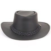 Genuine Leather Australian Cowboy Bush Hat - Black