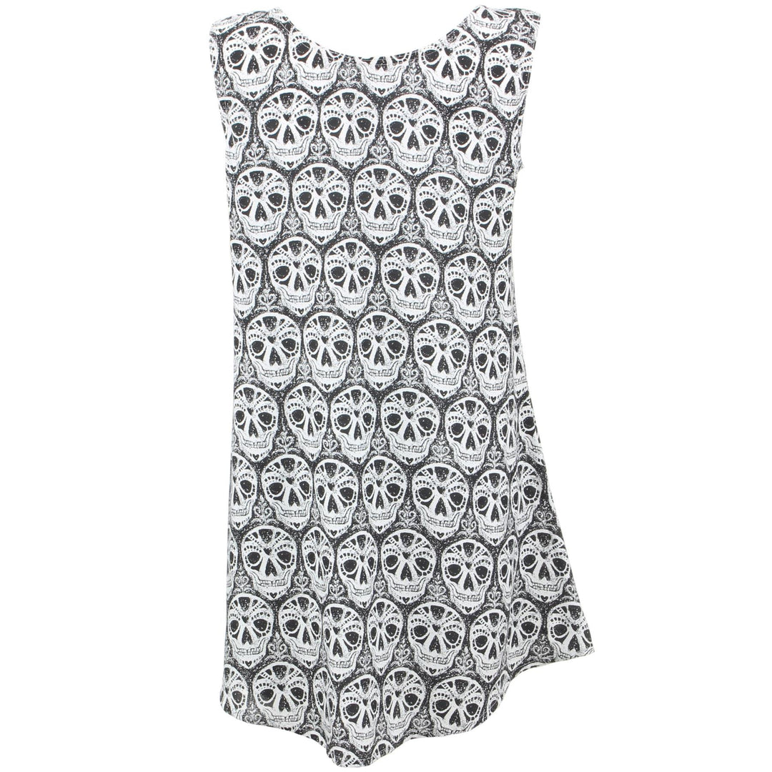 Skull Print Skater Dress