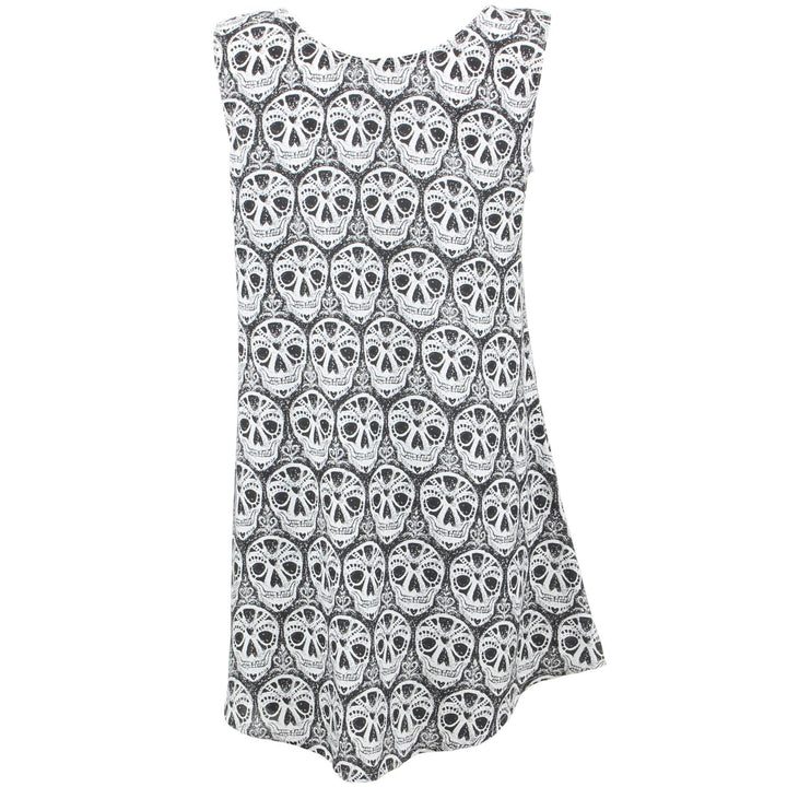 Skull Print Skater Dress