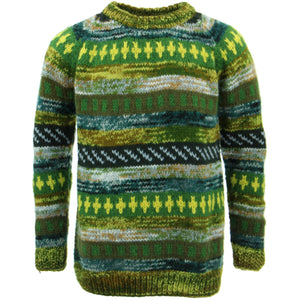 Chunky Wool Knit Jumper - 17 Green