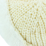 Acrylic Knit Fleck Beanie Hat - White