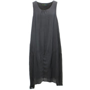 Woven A-Line Dress - Midnight Blue