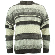 Chunky Wool Multi Knit Jumper - Natural