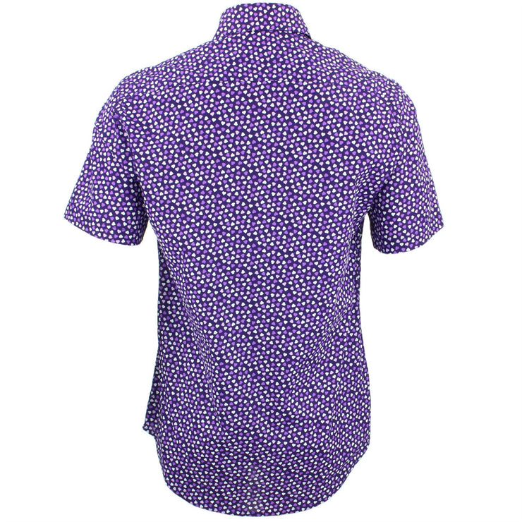 Tailored Fit Short Sleeve Shirt - Purple Hearts