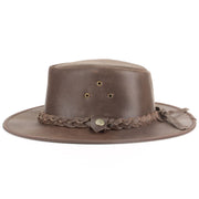 Genuine Leather Weathered Australian Cowboy Bush Hat