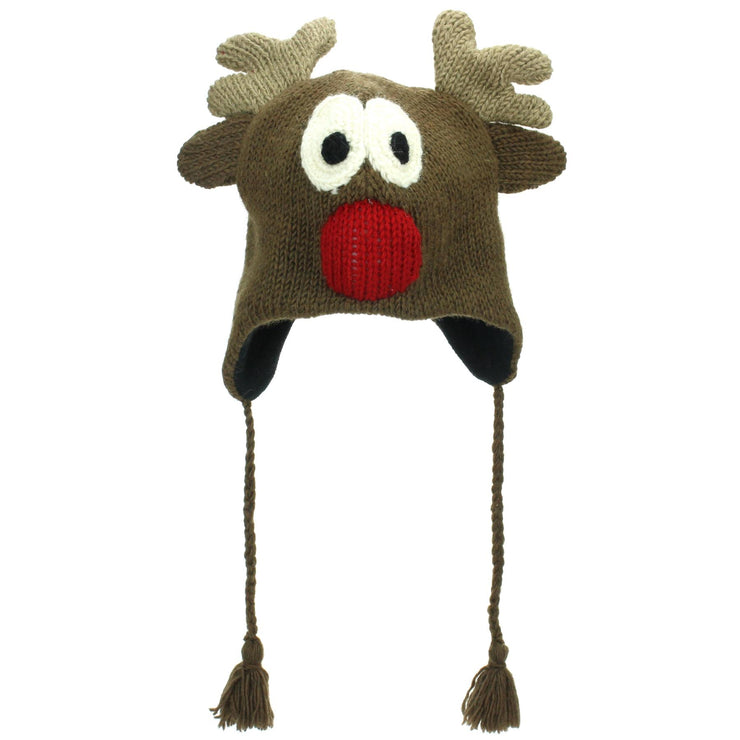 Wool Animal Hat - Rudolph