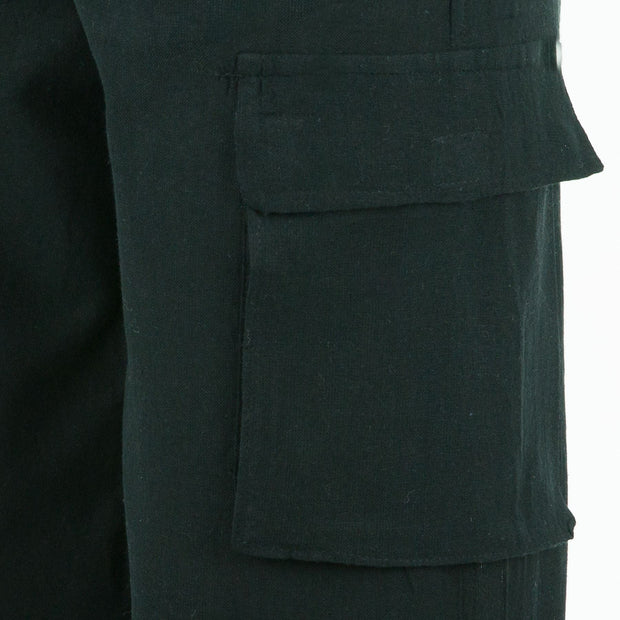 Cotton Combat Trousers Pant - Black