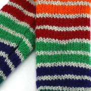 Wool Knit Arm Warmer - Stripe Green