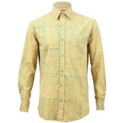 Regular Fit Long Sleeve Shirt - Psychedelic Green & Yellow