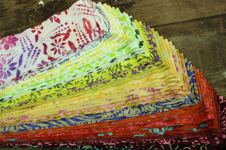 Jelly Roll - 40 Strips of 2.5" x 37" Cotton Batik