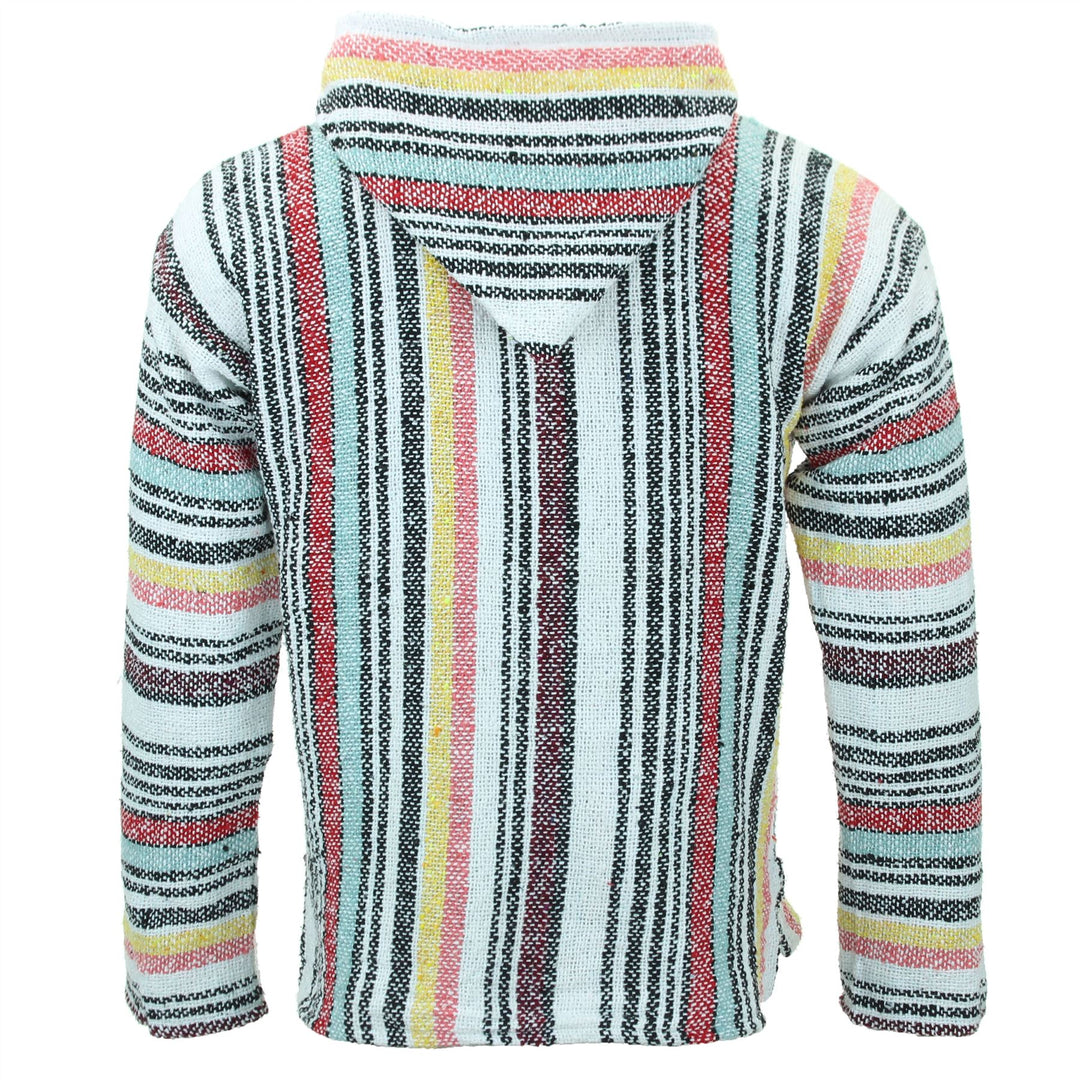 Mexican Baja Jerga Hoody - Sugar Stripe