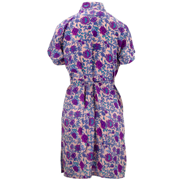 Mandarin Mini Dress - Purple Scabiosa