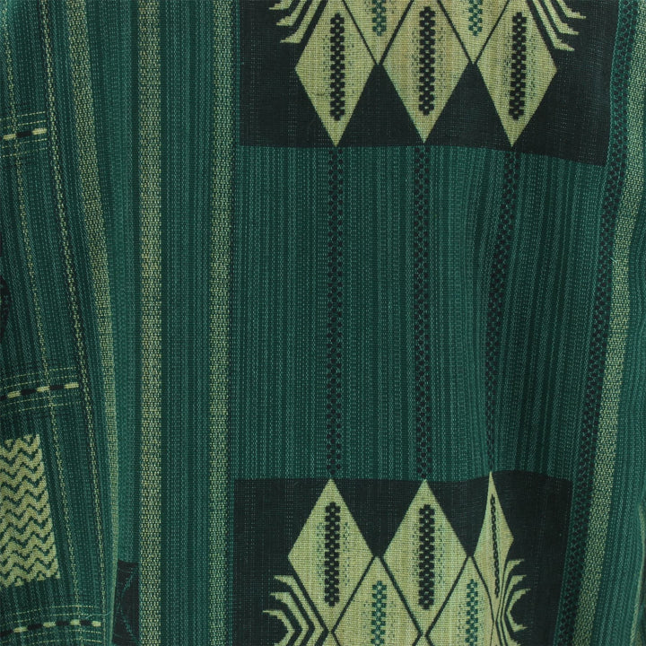 Heavy Cotton Naga Grandad Kurta Shirt - Green