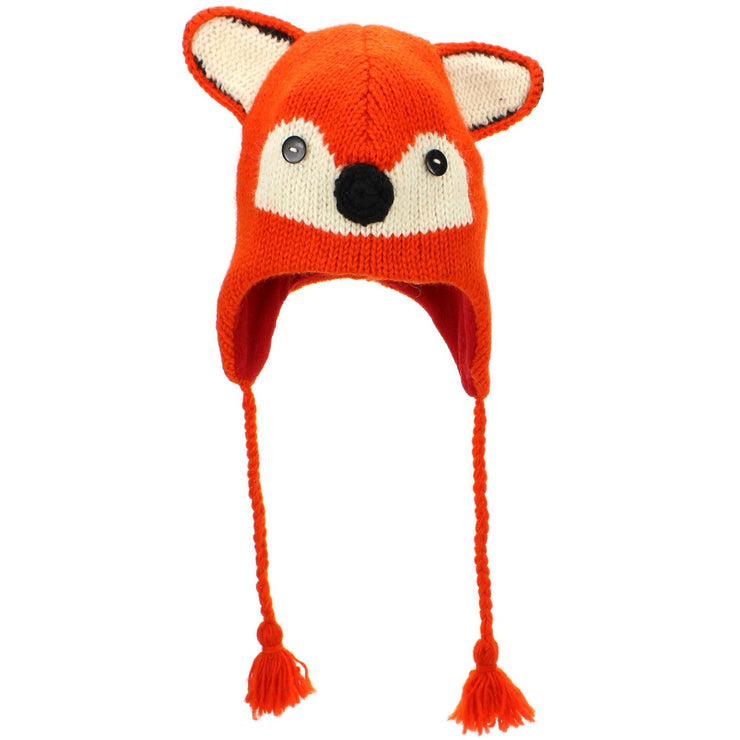 Wool Animal Hat - Fox