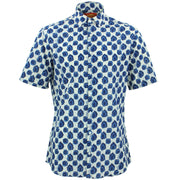 Tailored Fit Short Sleeve Shirt - Blue Figs