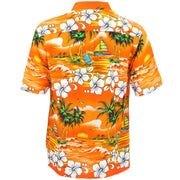 Short Sleeve Hawaiian Shirt - Orange