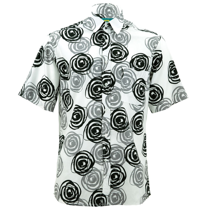 Regular Fit Short Sleeve Shirt - Mono Roses