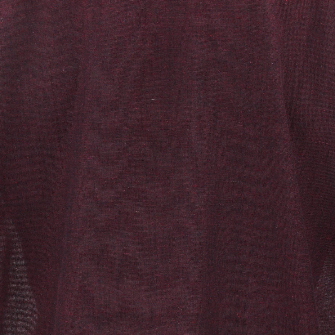 Long Sleeve Grandad Shirt - Wine