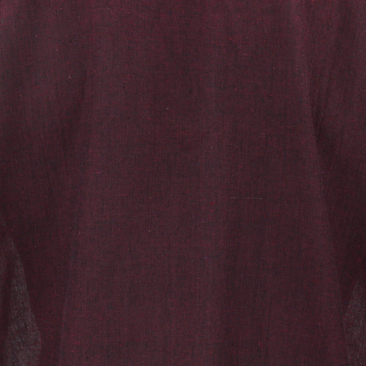 Long Sleeve Grandad Shirt - Wine
