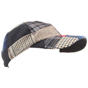 Patchwork Tweed baseball cap with adjustable strap - Blue