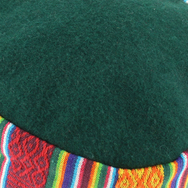 Nepalese Wool Smoking Hat - Green