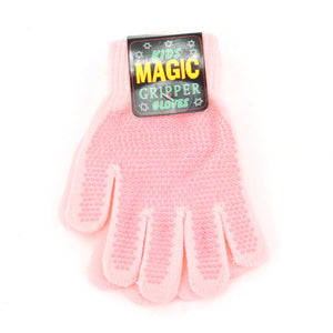 Gants magiques pour enfants, gants extensibles à pince - rose