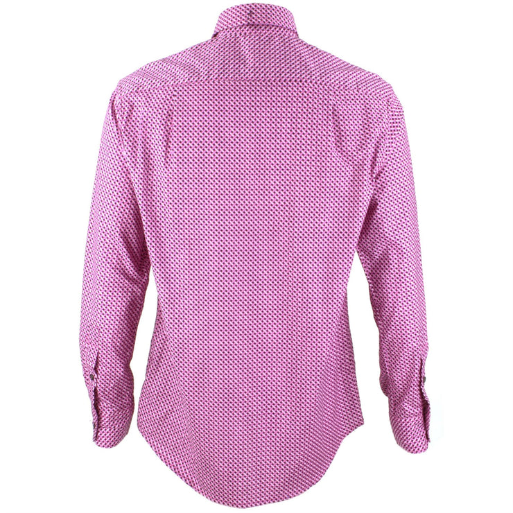 Regular Fit Long Sleeve Shirt - Pink & Purple Crosshatch