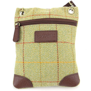 Lille tweed cross body skuldertaske håndtaske - lysegrøn