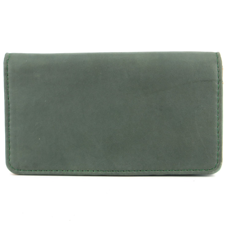 Real Leather Colourful Purse Wallet - Green