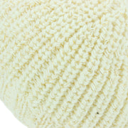 Acrylic Knit Fleck Beanie Hat - White