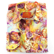 Tailored Fit Long Sleeve Shirt - Yellow Pink & Red Psychedelic