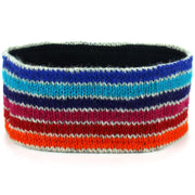 Wool Kint Headband - Stripe Blue