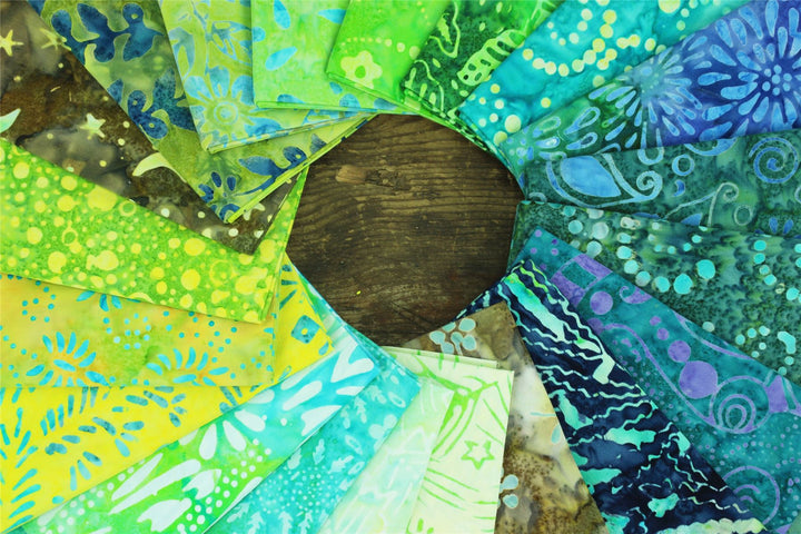 Fat Quarter - 20 Pieces of 19" x 20" Cotton Batik