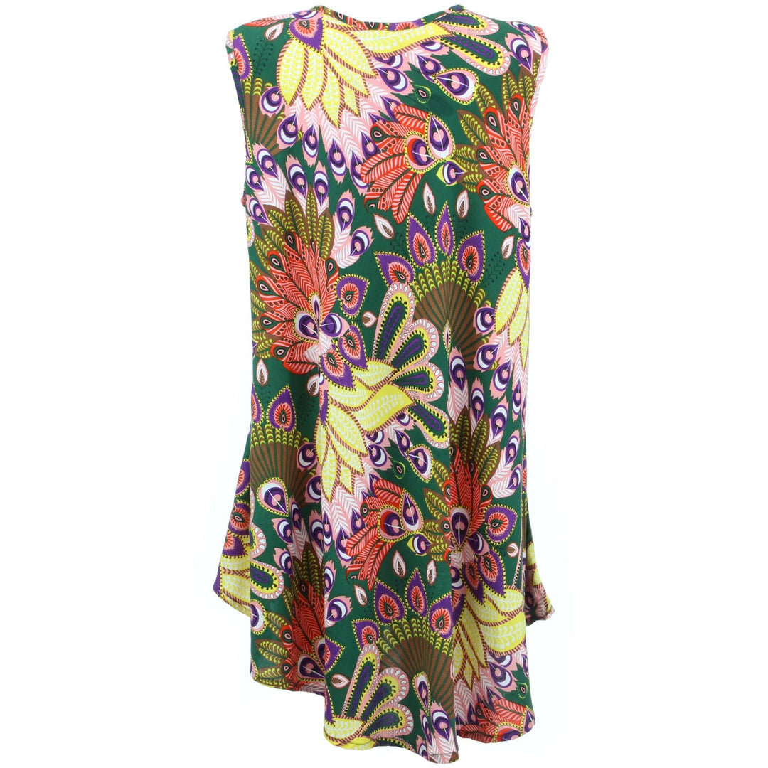 Tropical Hawaiian Swing Dress - Green