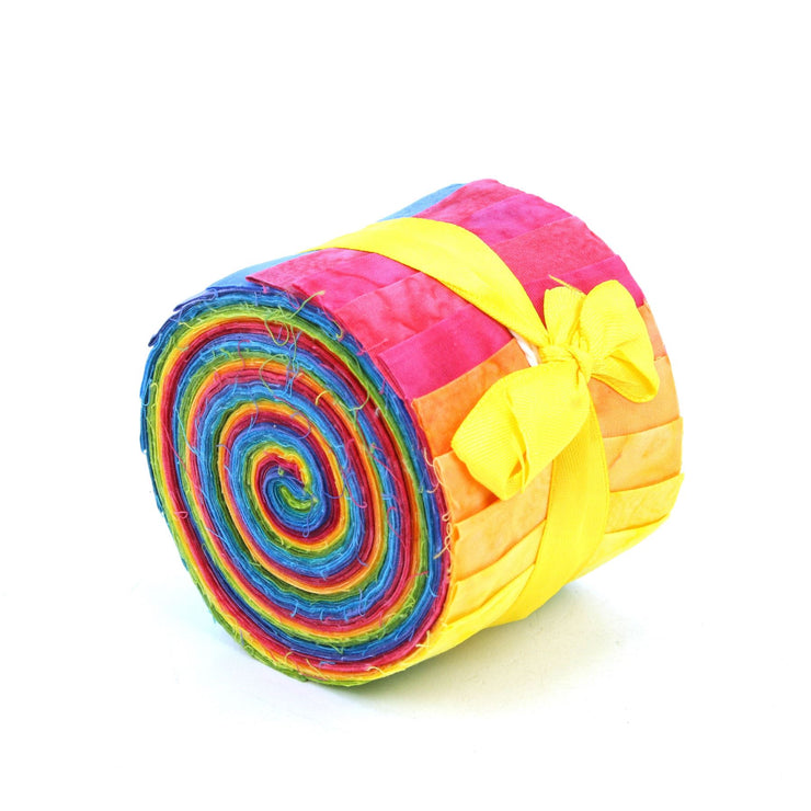 Jelly Roll - 20 Strips of 2.5" x 37" Cotton Batik