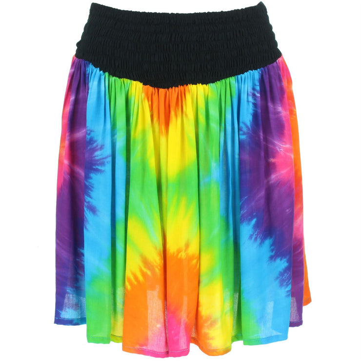 Tie Dye Mini Skirt - Rainbow