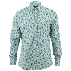 Langarmhemd mit normaler Passform – jakobinisches Blumenmuster
