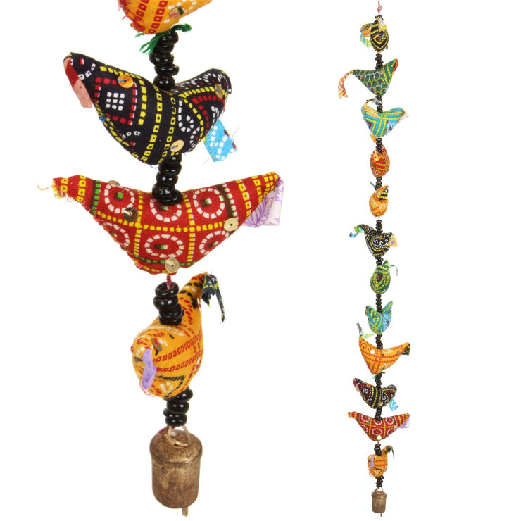 Handmade Rajasthani Strings Hanging Decorations - Chickens