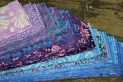 Cotton Batik Pre Cut Fabric Bundles - Jelly Roll  - Tinted with Magic