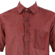 Regular Fit Short Sleeve Shirt - Red & Orange Abstract
