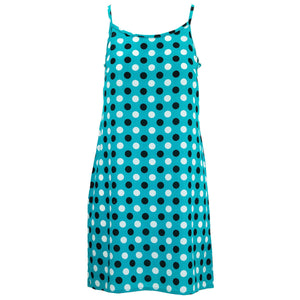 Strappy Dress - Turquise Polka Dots
