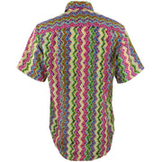 Regular Fit Short Sleeve Shirt - Multicoloured Zig Zags