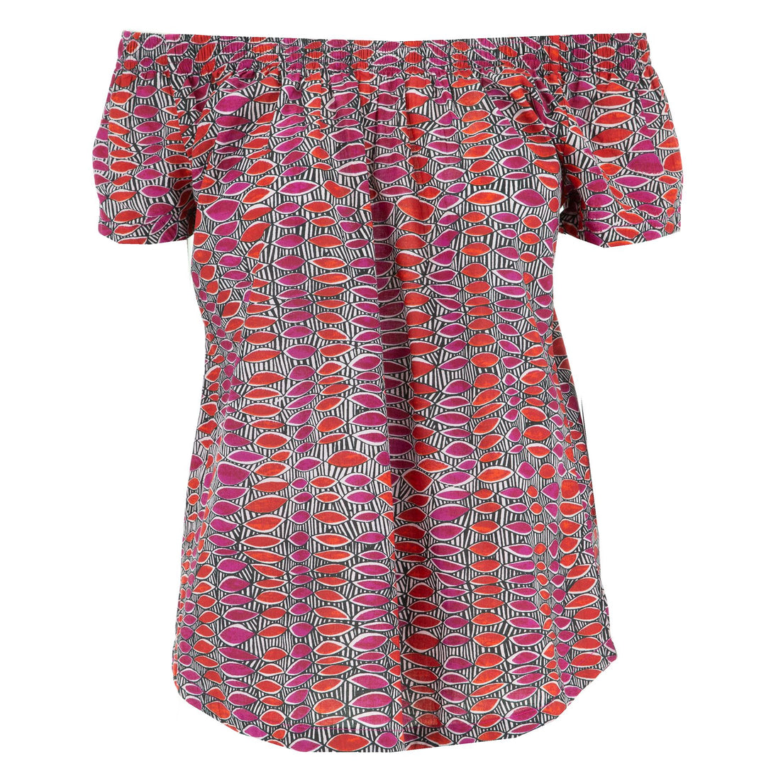 Off The Shoulder Summer Top - Colour Burst