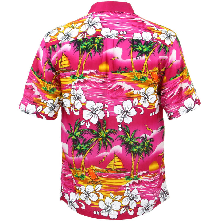 Short Sleeve Hawaiian Shirt - Pink