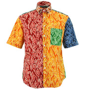 Regular Fit Short Sleeve Shirt - Random Mixed Panel - Java Batik