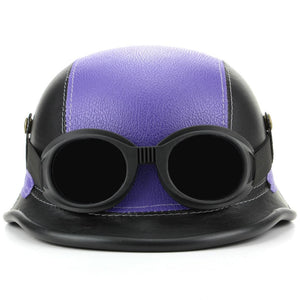 Combat Novelty Festival hjelm med beskyttelsesbriller - lilla og sort