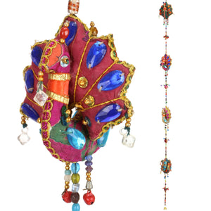 Handgefertigte Rajasthani-Schnüre zum Aufhängen – Pfauen