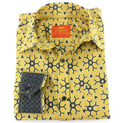 Tailored Fit Long Sleeve Shirt - Yellow Aztec
