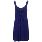 Strappy Mid Button Dress - Purple